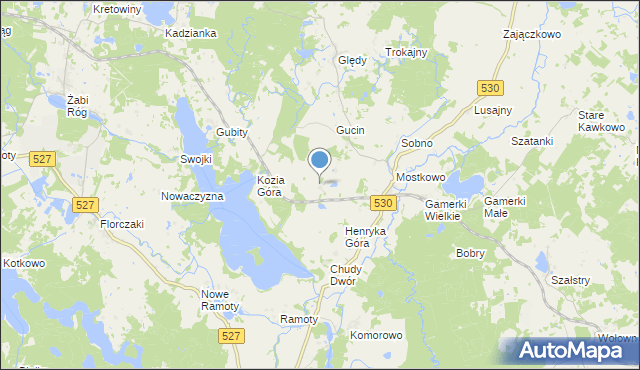 mapa Kolonia Mostkowo, Kolonia Mostkowo na mapie Targeo